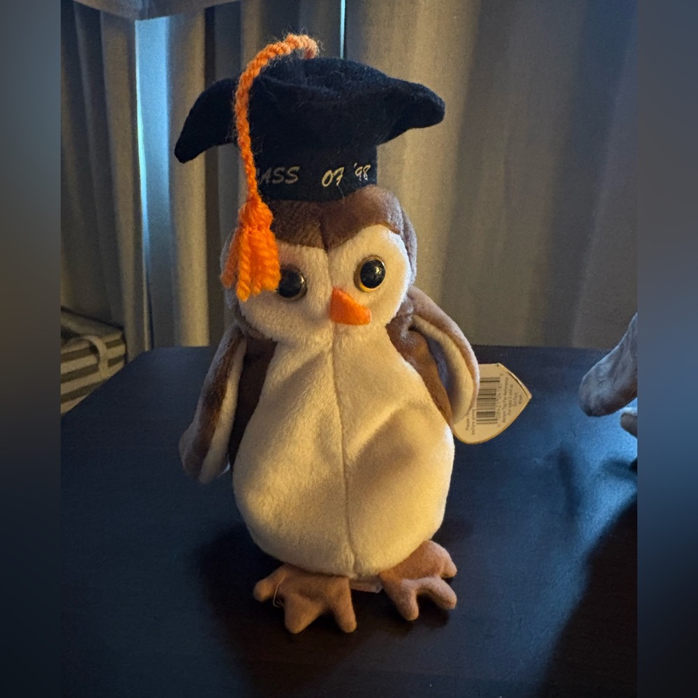 Vintage Ty Beanie Babies Wise The Owl ‘98